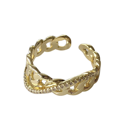 Ring hollow metal texture joint ring